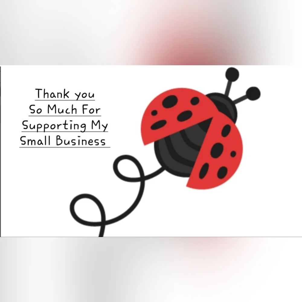 Lady Bug Thank You Business Cards 50 Count